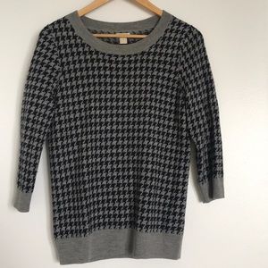 J Crew houndstooth sweater
